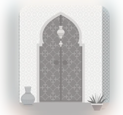 classic-oriental-arabic-style-arch-top-door